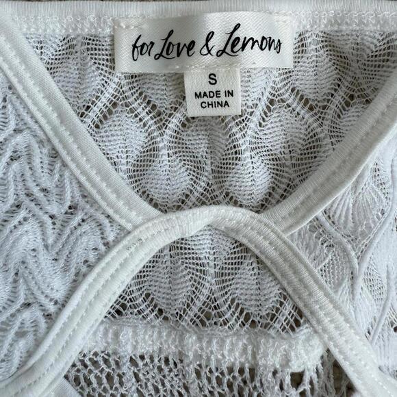 For Love And Lemons Crochet White Dress Size S BNWOT - Picture 5 of 8